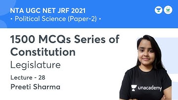 1500 MCQ Series of Constitution | Political Science | NTA UGC NET JRF 2021 | by Preeti Sharma