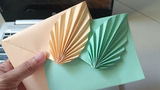 Origami  Folding envelope with leaf  Gấp phong bì chiếc lá