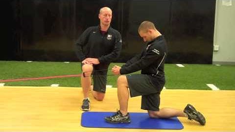 3 x 1 Half-Kneeling Trunk Curl with Pattern Assistance w Cook Band
