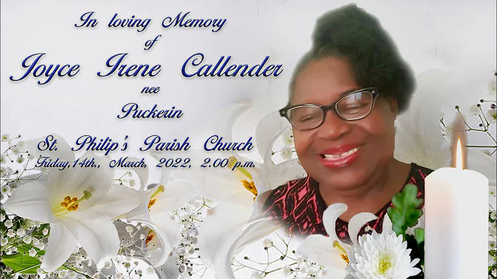 THE FUNERAL SERVICE OF JOYCE IRENE CALLENDER nee P...