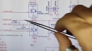 NOTEBOOK LENOVO G575 NÃO LIGA. CURTO NO VCORE (MOSFET + PWM)