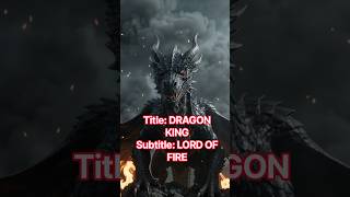 The dragon roars loudly, spreads its wing Title: DRAGON KINGSubtitle: LORD OF FIRE