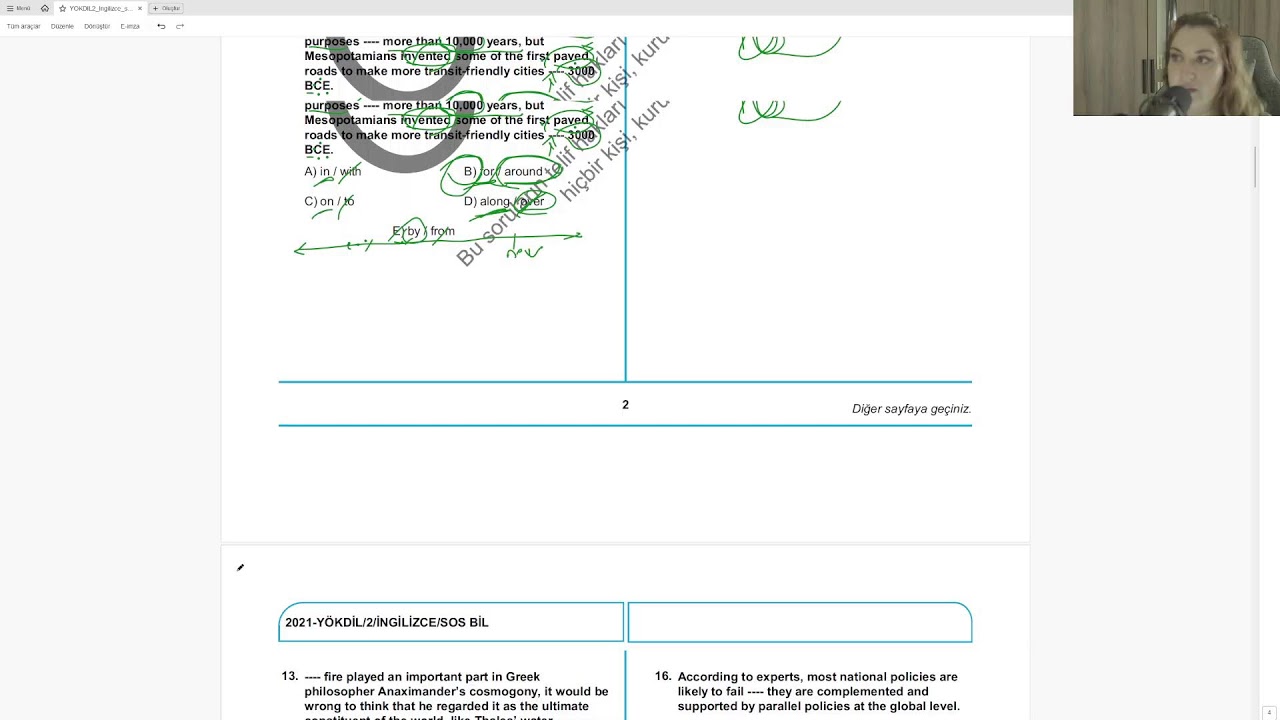 YÖKDİL/2/İNGİLİZCE/SOSBİL