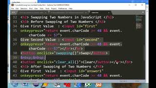 Swapping Two Numbers in JavaScript