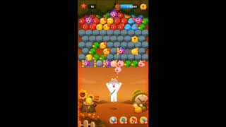 LINE バブル2 STAGE 1163 黄金コニー アイテムあり ×1.5 Gold Cony LINE BUBBLE 2
