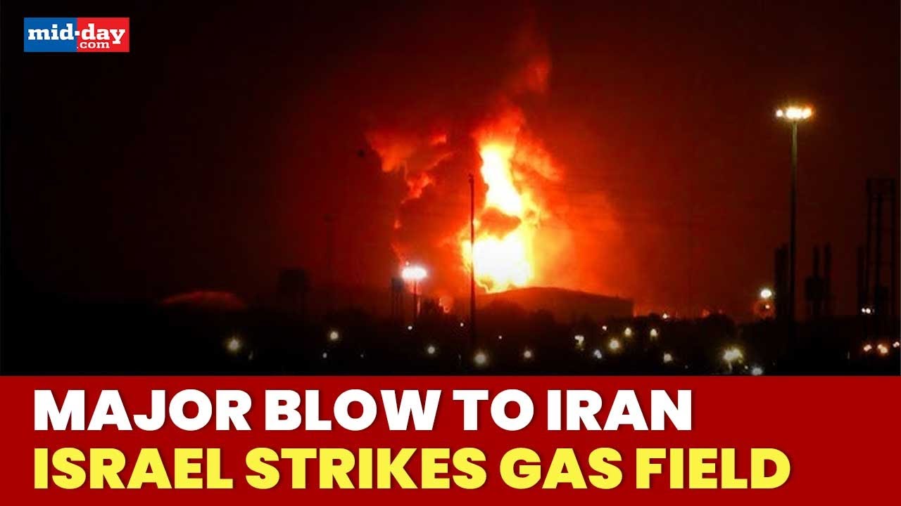Fire Erupts After Israeli Airstrike Hits Oil Refinery in World’s Largest Gas Field near Tehran, Iran