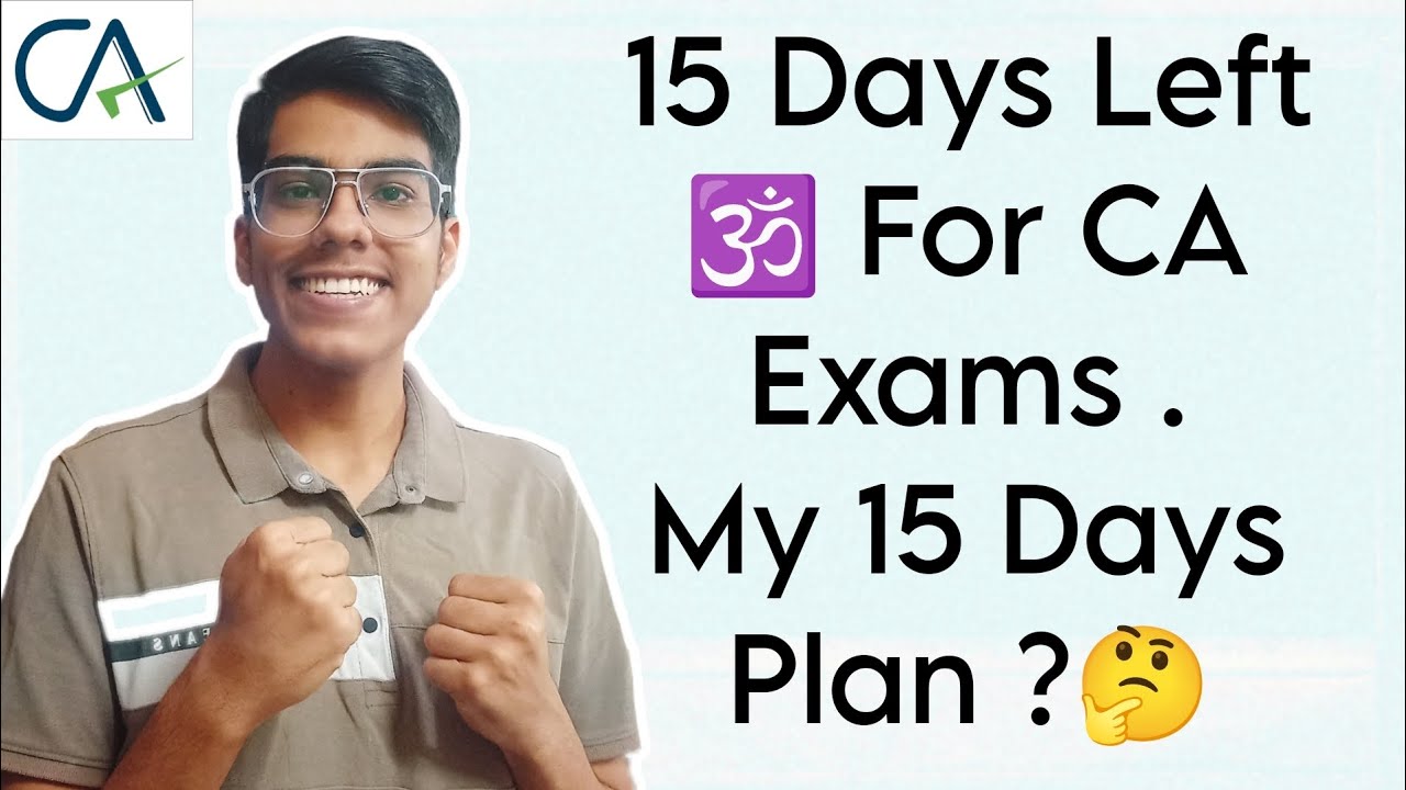 Ca foundation exam only 15 days left my plan mtp rtp law q