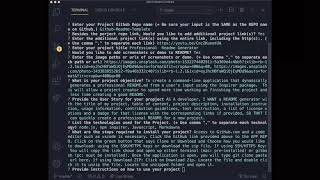Using command line and inquirer to generate a professional github README Wealth