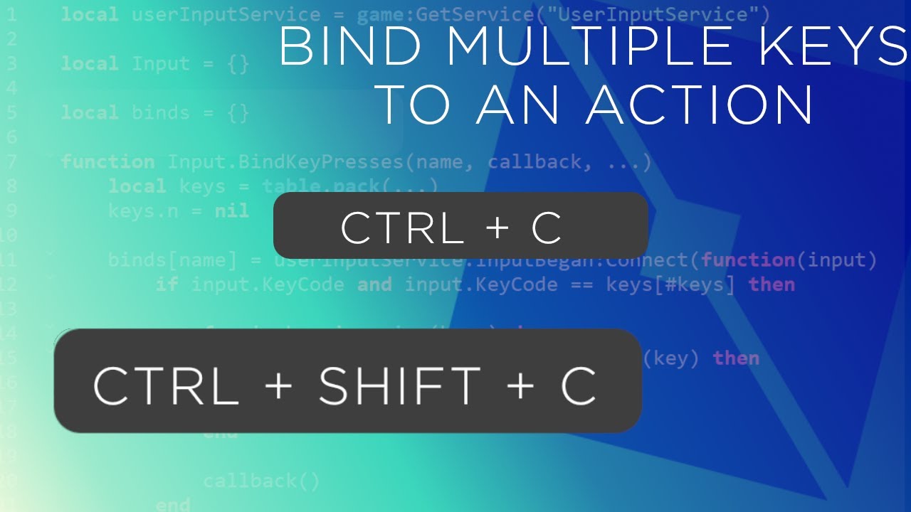 Creating Key Combinations To Run A Function In Roblox Studio Userinputservice Youtube - roblox binding multiple keys