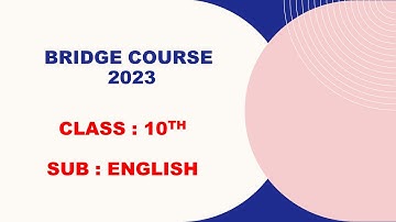 10th Bridge Course Pre-Test english 2023  | urdu medium | Marathi medium