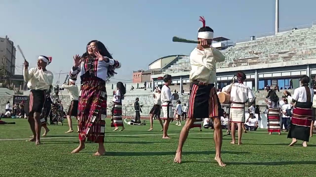 Mizoram cultural Dance Program after half marathon 2026 Aizawl 