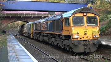 GBRF Class 66752 On An MPV Move  DR98901+DR98951 On 3Z88  Passing @Brinnington Station On 08/11/25