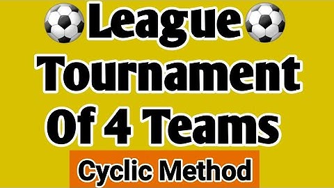 League Tournament Of 4 Teams By Using Cyclic Method। Fixture Draw By Cyclic Method। Cyclic Method
