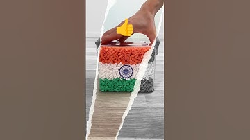I Made the Flag of India With Beads!#shorts#reverse