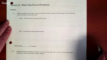 Module 4 - Grade 7 - Lesson 12 - Multi-Step Percent Problems