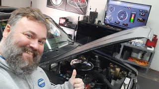 304 V8 AMC AMX back on the dyno! New carb, new tune from Old Man's Garage, what will it make?!