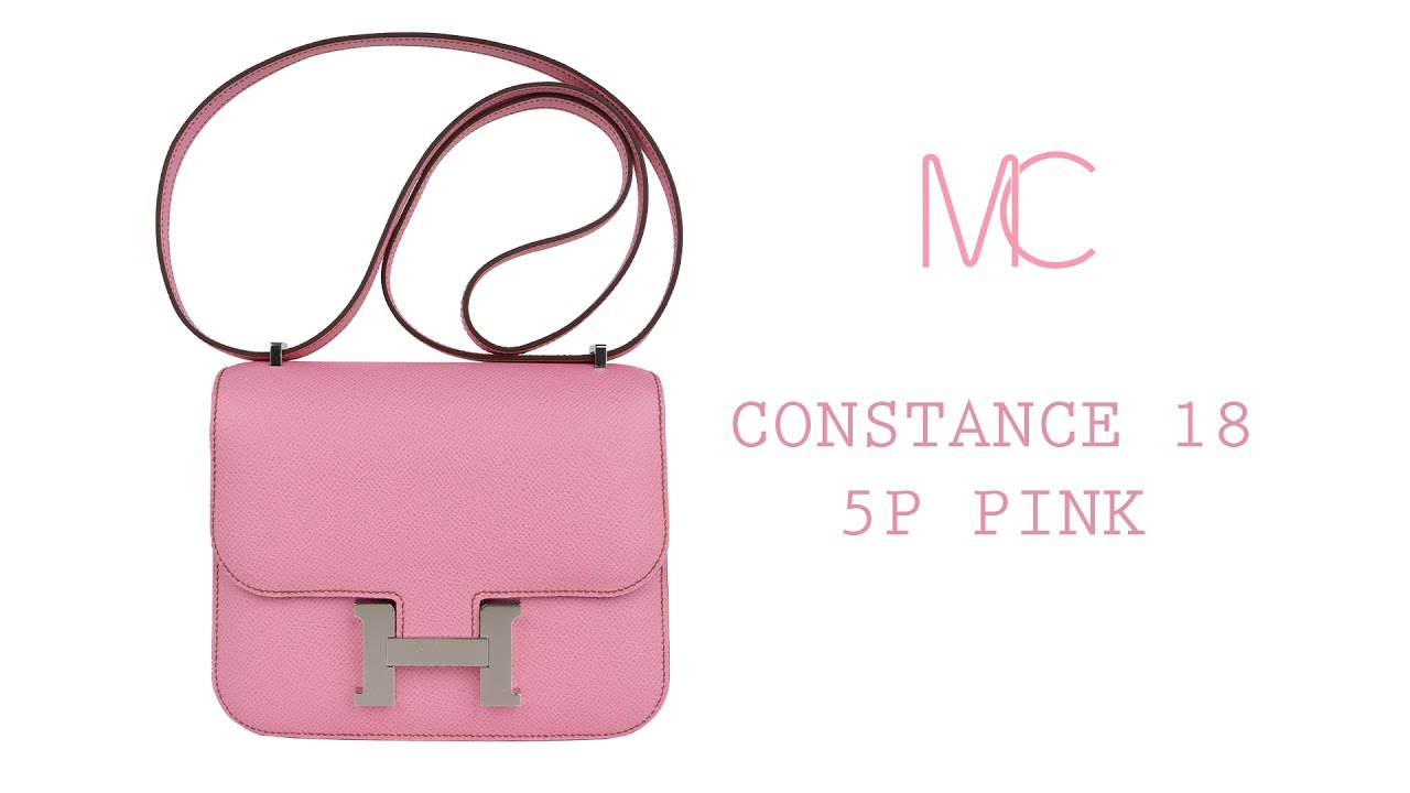 Hermes Constance 18 Mini Bag 5P Pink Epsom Palladium Hardware – Mightychic