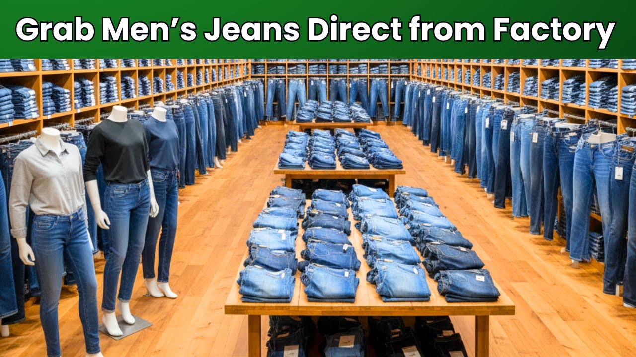 Grab Men’s Jeans Direct from Factory 🔥| shirts Wholesale Market Delhi | jeans manufacturer Delhi