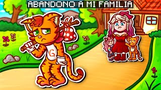 ¡SRGATO ABANDONA A SU FAMILIA EN MINECRAFT! 😭 | SRGATO DEJA A FLORCITA, MOSITA Y GATUNCITO MINECRAFT