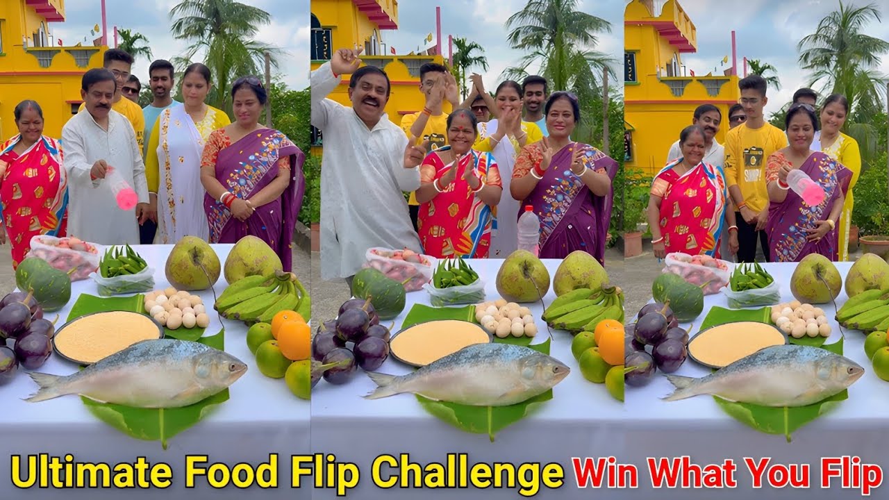 Ultimate Food Flip Challenge Win What You Flip 🤔| বোতল উল্টে খাবার জিতুন 😀/ SK Challenge Video