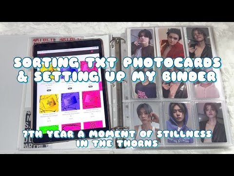organizing my txt photocards + setting up for 7th year a moment of