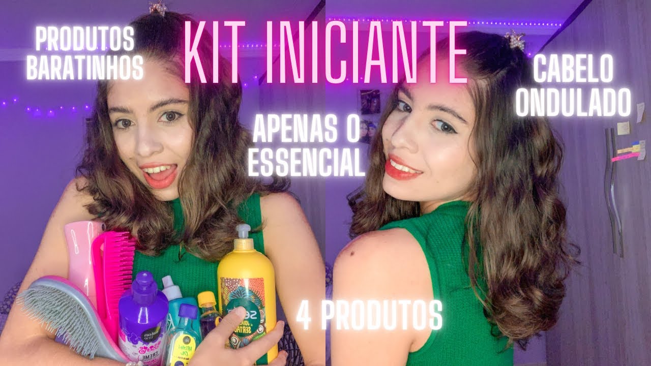 Kit Iniciante - CABELO ONDULADO (produtos baratinhos) | Evelyn ✨