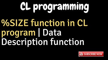 IBM i, AS400 Tutorial, iSeries, System i -%SIZE function in CL program | Data Description function