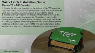 Quick Latch Installation Guide