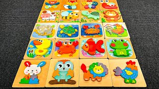 Learn Animal Names & Shapes with Matching Activity Puzzle | Preschool Toddler Toy Learning Video screenshot 4
