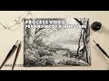 Process of Drawing with Pen and Ink a Scene at Cliff Cave Park, St. Louis County, MO thumbnail