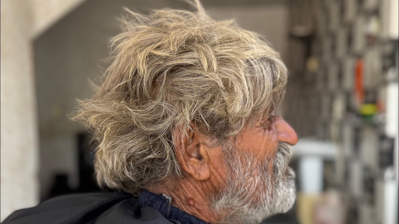 INSANE HAIR TRANSFORMATION!! 90-Year-Old Man Haircut Makeover