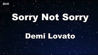 Sorry Not Sorry - Demi Lovato Karaoke 【With Guide Melody】 Instrumental chords