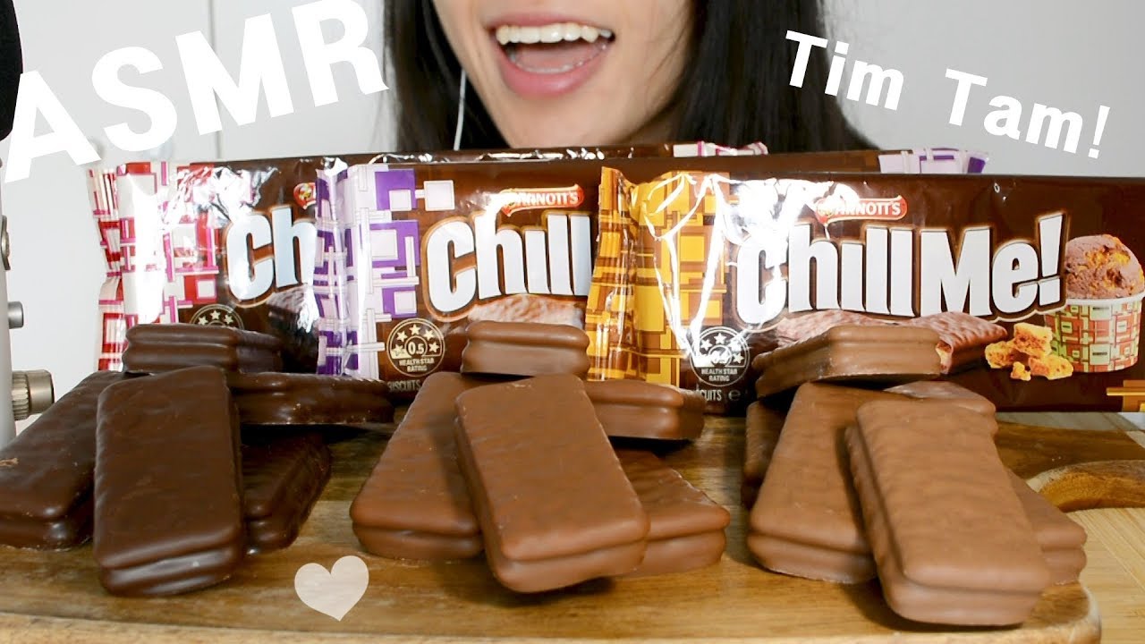 ASMR TIM TAM (Chocolate Biscuits) - CRUNCHY EATING SOUNDS