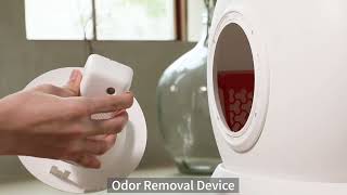 Extra large self cleaning cat litter box with odorless technology