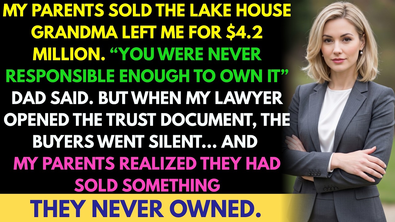 My Parents Sold the Lake House My Grandmother Left Me… But They Forgot ...
