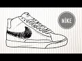 How To Draw Nike Shoes - Nike Spor Ayakkabı Çizimi