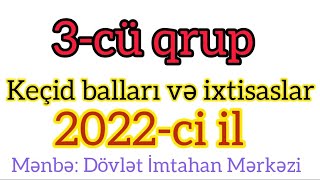 3 cü qrup kecid ballari 2022