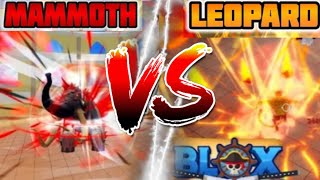 (BATTLE OF THE ZOANS) Mammoth VS Leopard - blox fruits