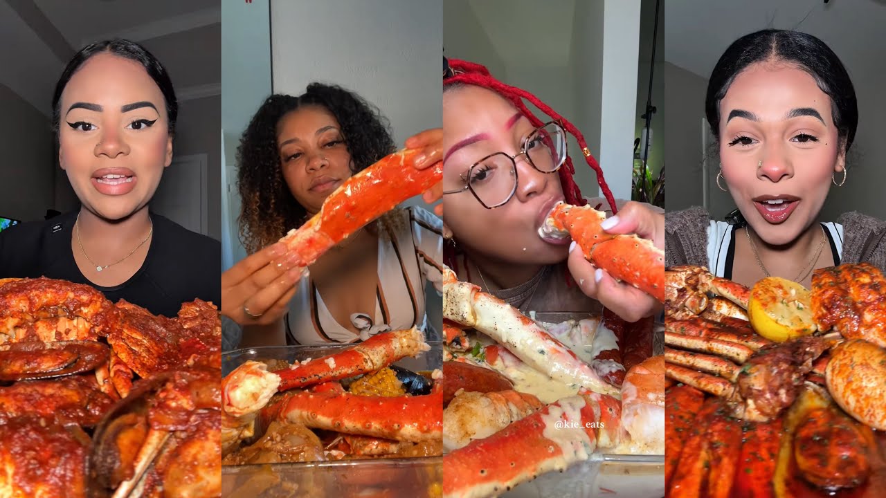 TIKTOK ASMR SEAFOOD BOIL MUKBANG* Kingcrab *imitation crab