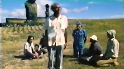 Rapa Nui native demonstrates how Easter Island moai statues walked