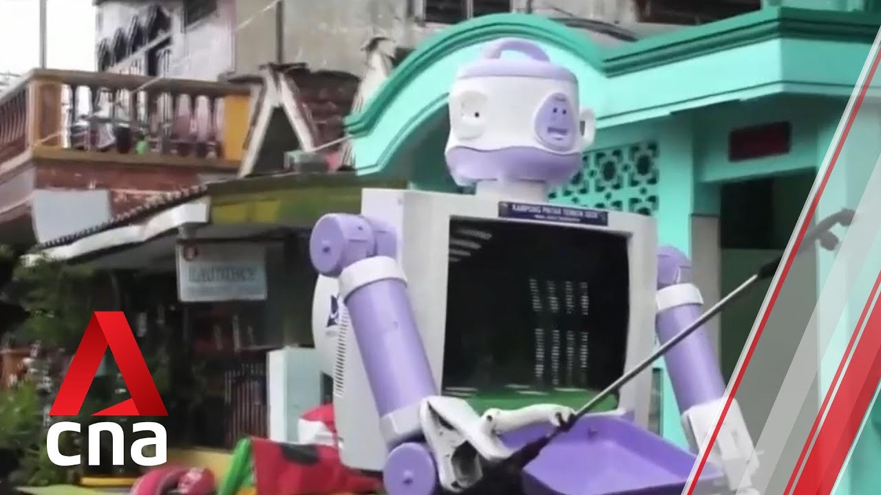 COVID-19: 'Delta' robot in food to villagers under self-isolation - YouTube