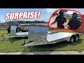 Surprising My Guys With SWEET New Aluminum Car Trailers! (1.5 Million Subscribers Celebration)