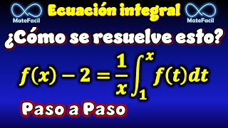 Ecuacion integral usando teorema fundamental del cálculo