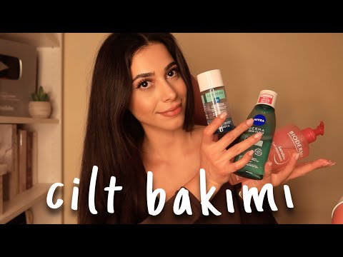 🧖🏻‍♀️🫧🧴💕 UYKU ÖNCESİ CİLT BAKIMINI YAPIYORUM 💆🏻‍♀️ GERÇEKÇİ SESLER TÜRKÇE ASMR