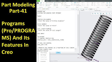 #41 Creo Part Modeling- Programs (Pro/PROGRAMS) And Its Features In Creo