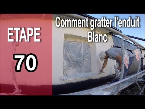 Grattage de l'enduit blanc avec précisions - Etape 70