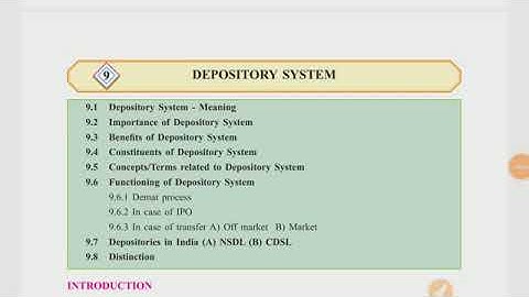 A.S.tutorials: Sp chapter 9- Depository system