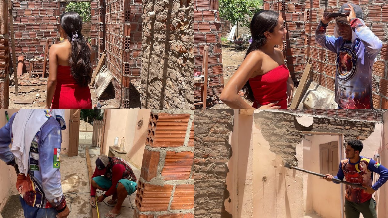 OLHA A REAÇÃO DE NAYARA AO VER COMO A CASA ESTA FICANDO + COMEÇAMOS A PARTE DO TELHADO!