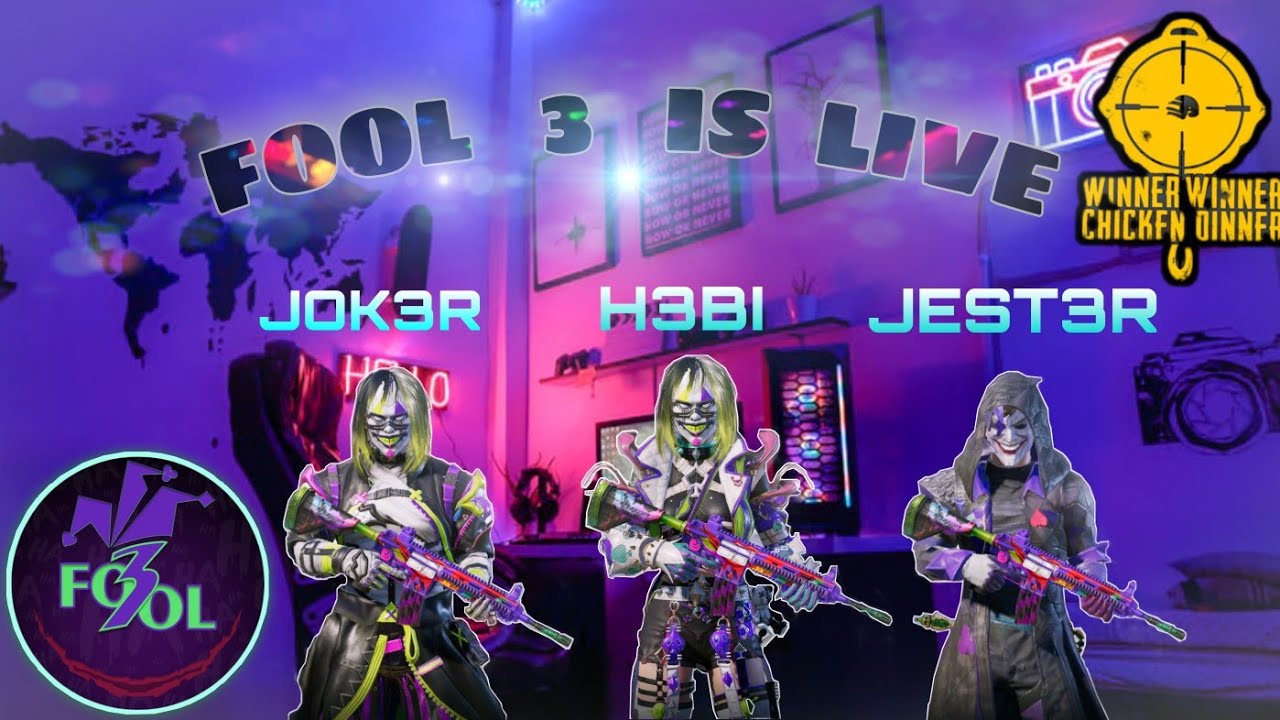 BGMI | FOOL 3 | H3BI | JOK3R | J3STER - MYTHIC FASHION | CONQUEROR- M4 GLACIER & FOOL | HYPER CARS