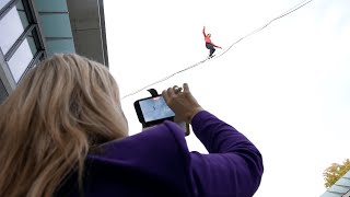 Highline performance for a corporate event | Slackline Show | Slackline Events